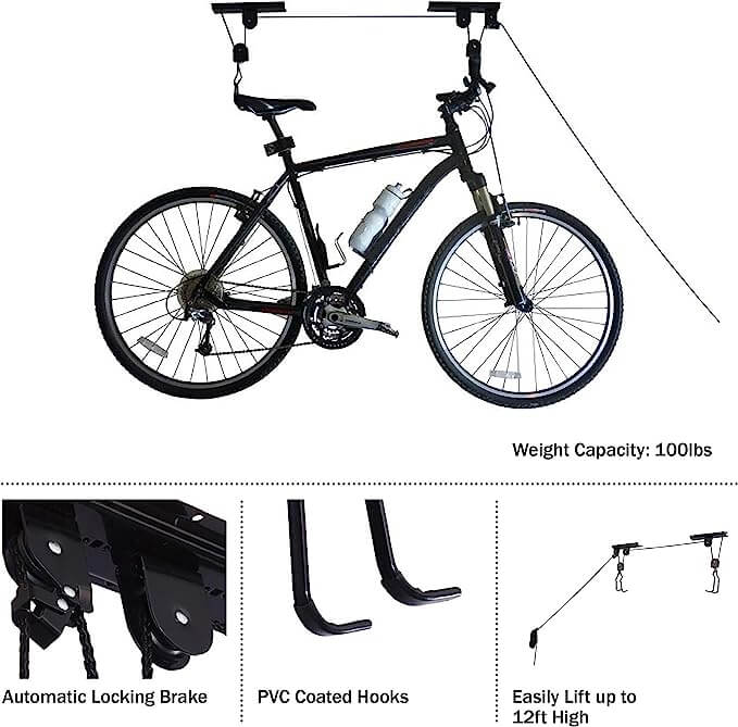 Bike Hoists Overhead Pulley System