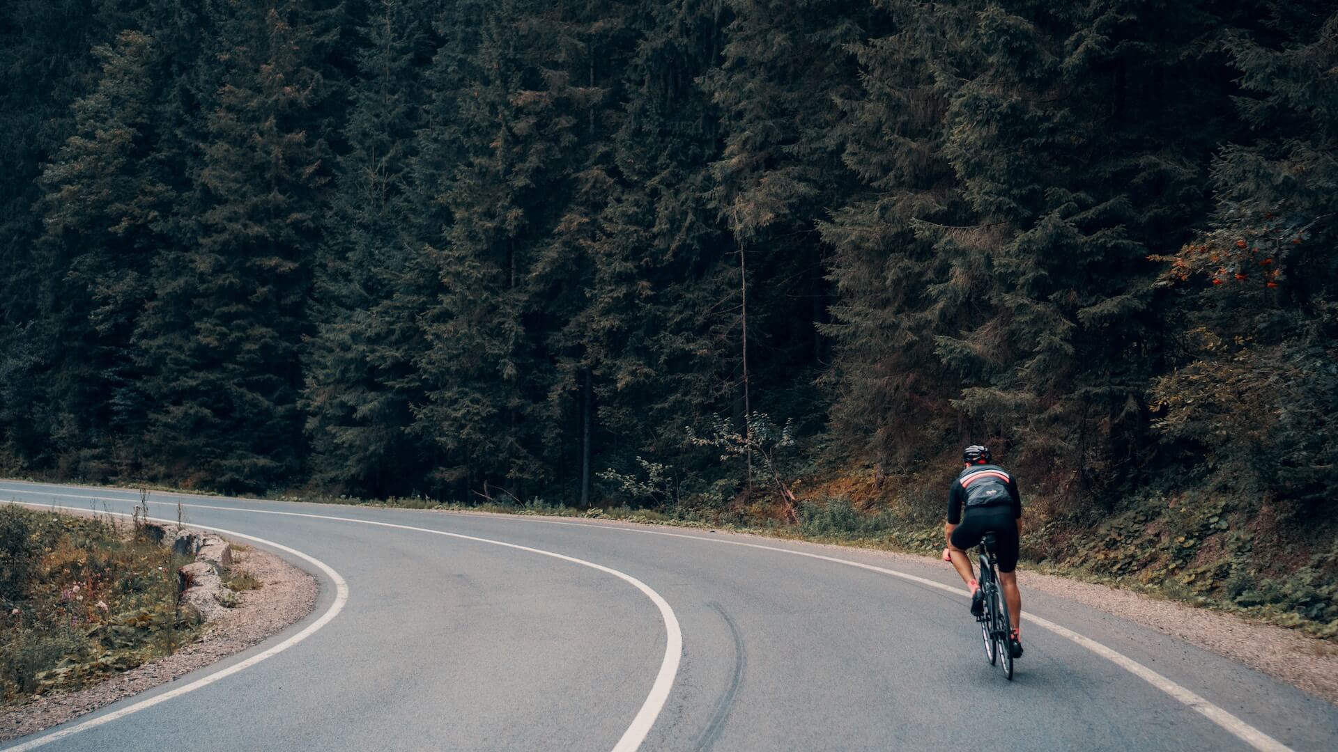 Man riding a bike.